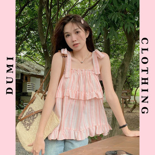Áo hai dây kẻ dáng babydoll dễ thương , Áo babydoll kẻ phong cách Hàn Quốc Dumi Clothing