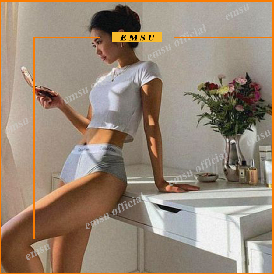 Quần Lót Dáng Đùi Nữ Underwear Boxer Calvin Klein Thể Thao Chất Vải Cotton Co Dãn Mềm Mịn