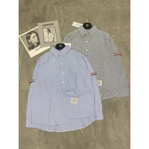 Áo Sơ Mi Quốc Dân  nữ Kẻ Sọc 2 Tay Thời Trang Unisex