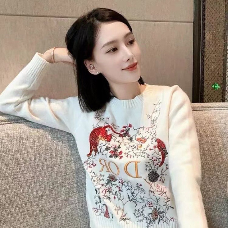 Áo Len Dệt Kim Thêu Tay Dio Cao Cấp