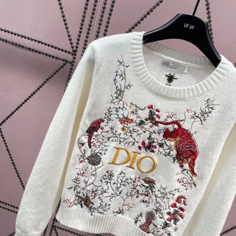 Áo Len Dệt Kim Thêu Tay Dio Cao Cấp
