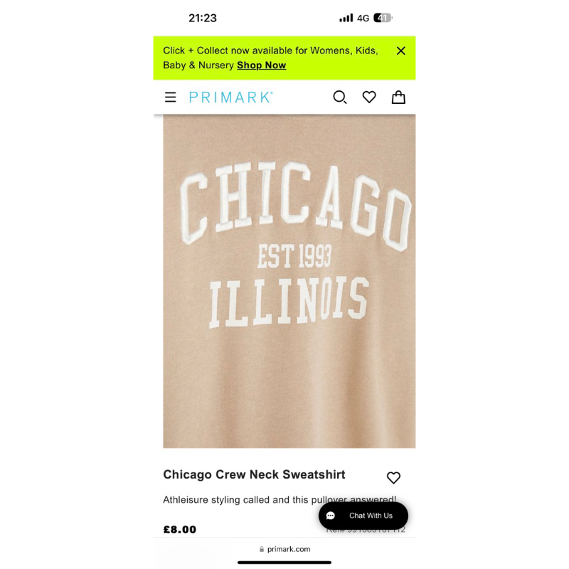 Áo nỉ chicago nude size đại