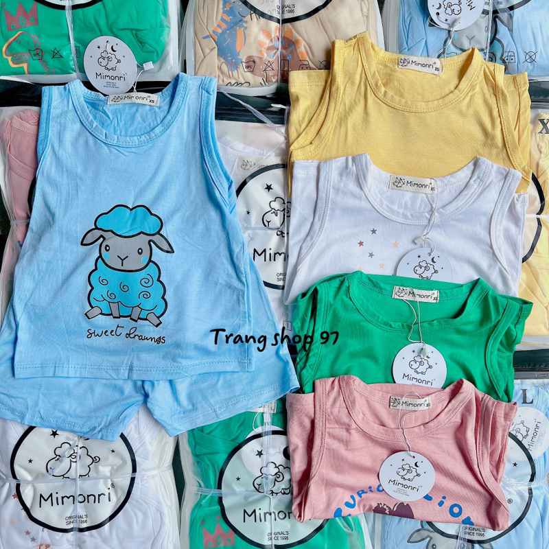 Bộ thun lạnh ba lỗ thun lạnh cho bé trai và bé gái 5-18kg