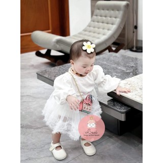 Suit váy lưới tầng bé gái