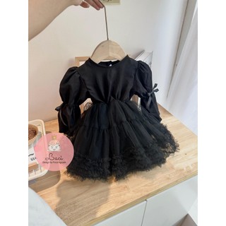 Suit váy lưới tầng bé gái