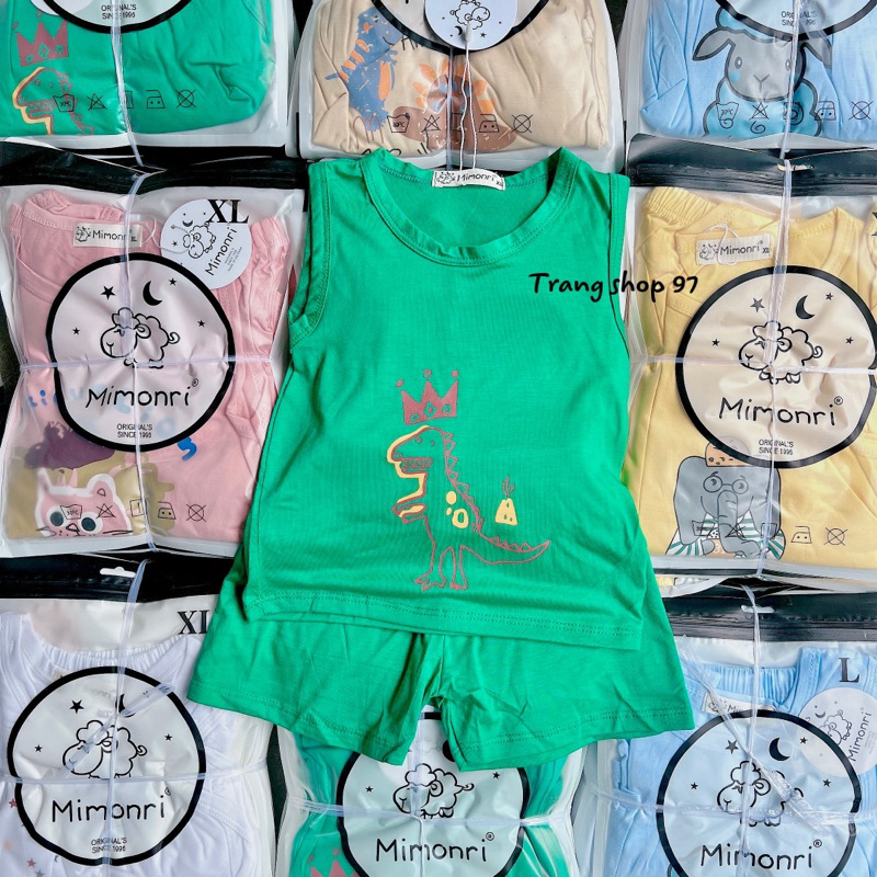 Bộ thun lạnh ba lỗ thun lạnh cho bé trai và bé gái 5-18kg