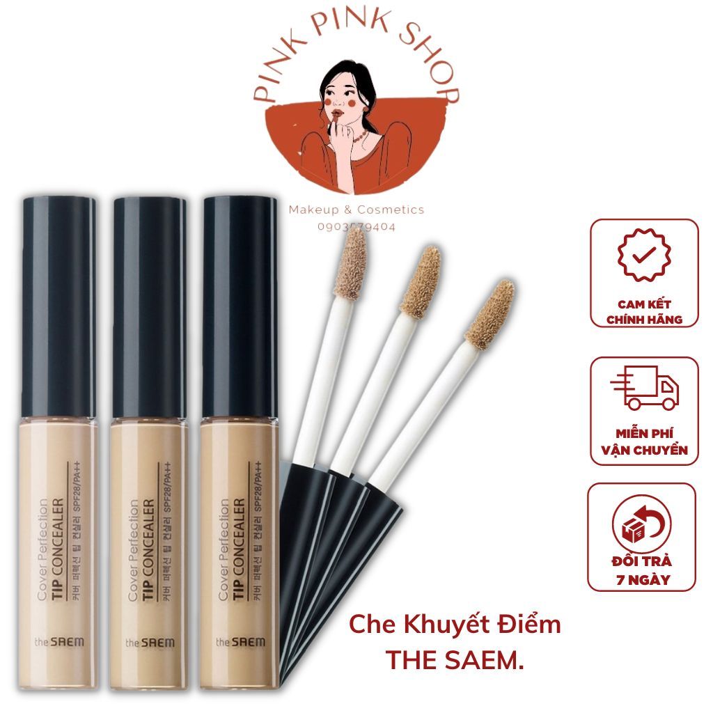 Kem Che Khuyết Điểm THE SAEM Cover Perfection Tip Concealer 6.5g