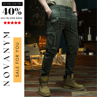 Quần Jogger kaki nam PH shop túi hộp túi đóng phối khuy sang chảnh có dây rút, bo gấu tôn dáng, túi bé cá tính