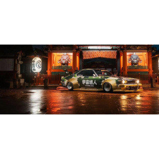  MÔ HÌNH 1:64 POP RACE x AAPE - SKYLINE C210 BOSOZOKU STYLE BATHING Bathing Ape Camo 