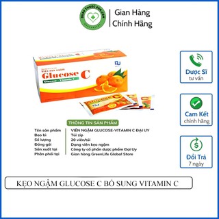 Kẹo ngậm glucose c bổ sung vitamin c tăng cường đề kháng