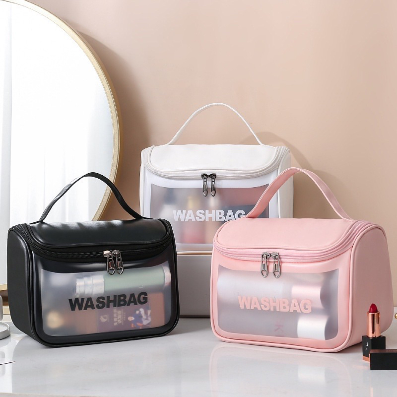 💜Túi WASHBAG THẾ HỆ MỚI Dạng Hộp Có Nắp Khoá Đựng Mỹ Phẩm/ Du Lịch
