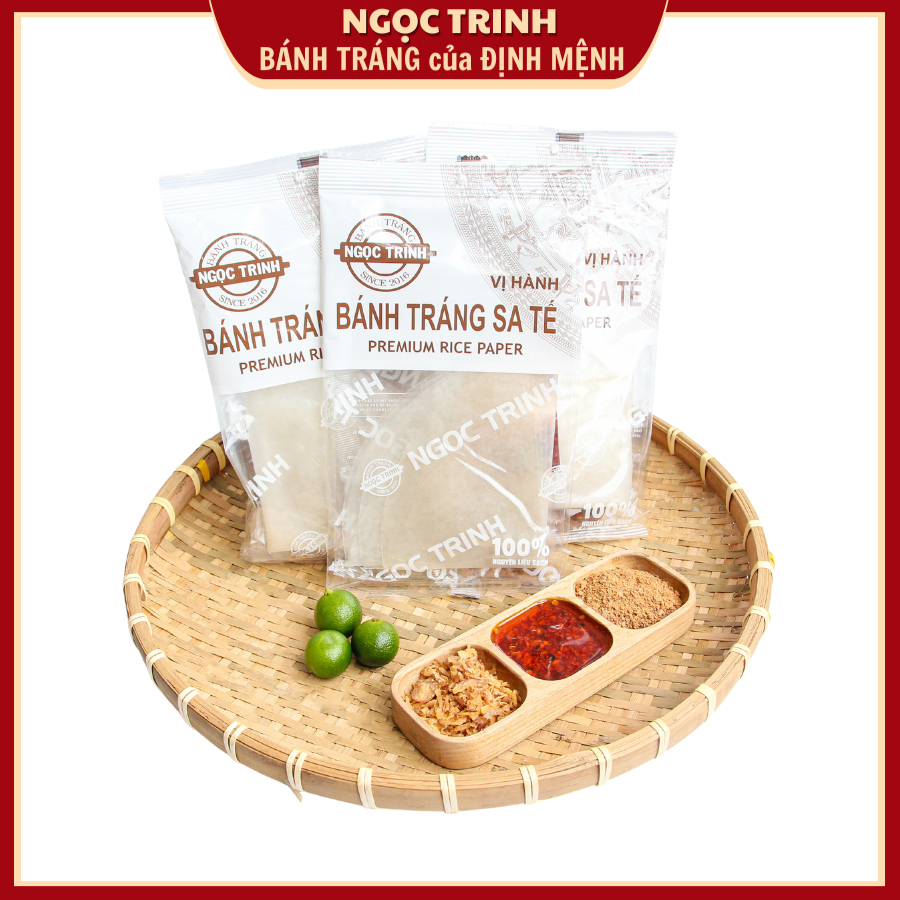Bánh tráng sa tế hành phi loại bánh tráng phơi sương xé bánh tráng Ngọc Trinh