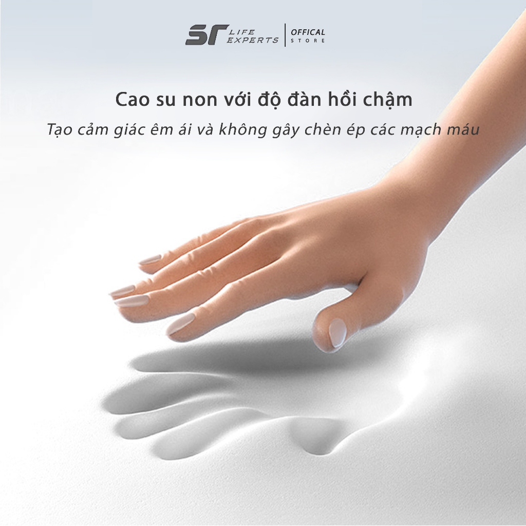 Gối Kê Lưng Sairui Túi Khí Kéo Dãn Lưng Tích Hợp Massage Và Chườm Nóng Cao Su Non Giảm Đau Cột Sống