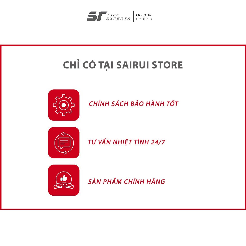 Gối Kê Lưng Sairui Túi Khí Kéo Dãn Lưng Tích Hợp Massage Và Chườm Nóng Cao Su Non Giảm Đau Cột Sống