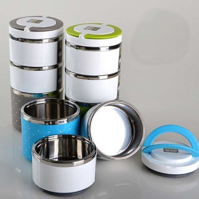 ⛔FLASHSALE⛔ Cặp lồng inox chấm bi đường kính 11,5cm , 13cm, có 1,2,3 tầng