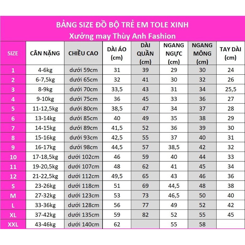 TOLEXINH  bộ tay dài quần dài bé gái - vải tole loại 1