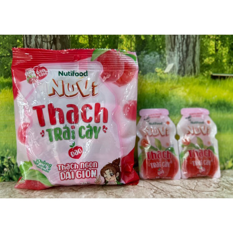 Thùng 12 bịch thạch đào/ nho/ vải-mỗi bịch 6 túi nhỏ