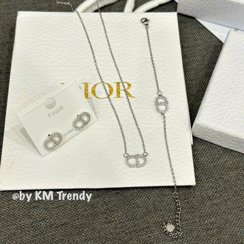 Bộ trang sức CD đính đá hàng TITAN bền màu bảo hành đá sáng Shop chavi