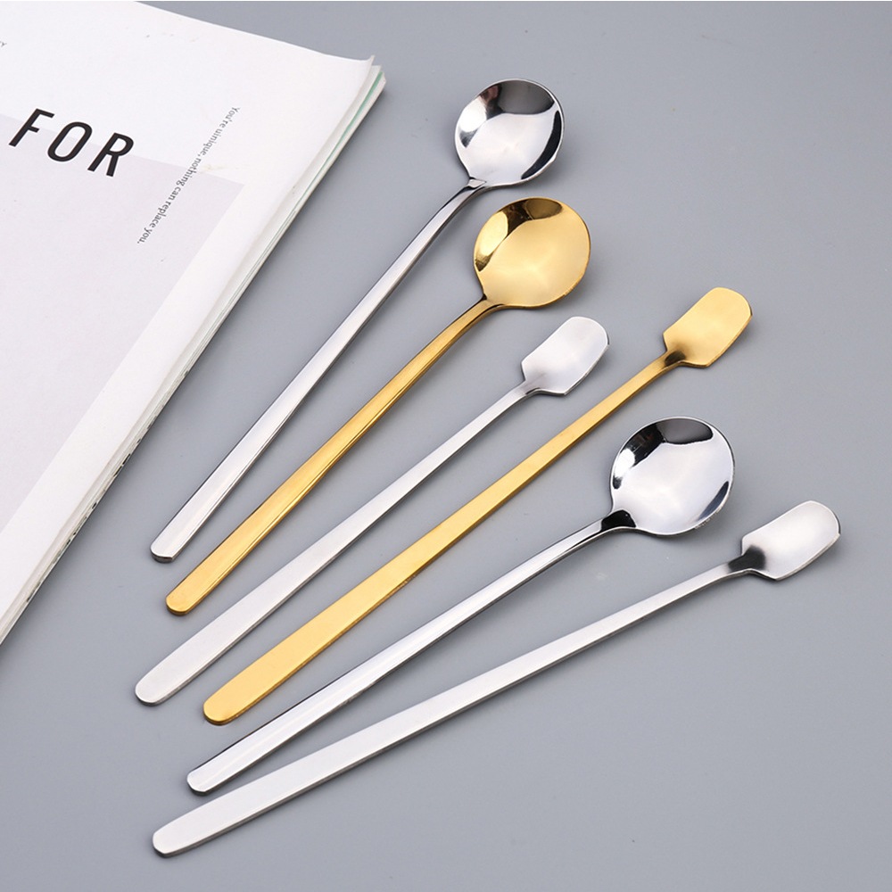 Thìa cafe đầu tròn inox 304 15cm phủ bóng 2 màu sang trọng - hàng có sẵn. daisy.decor
