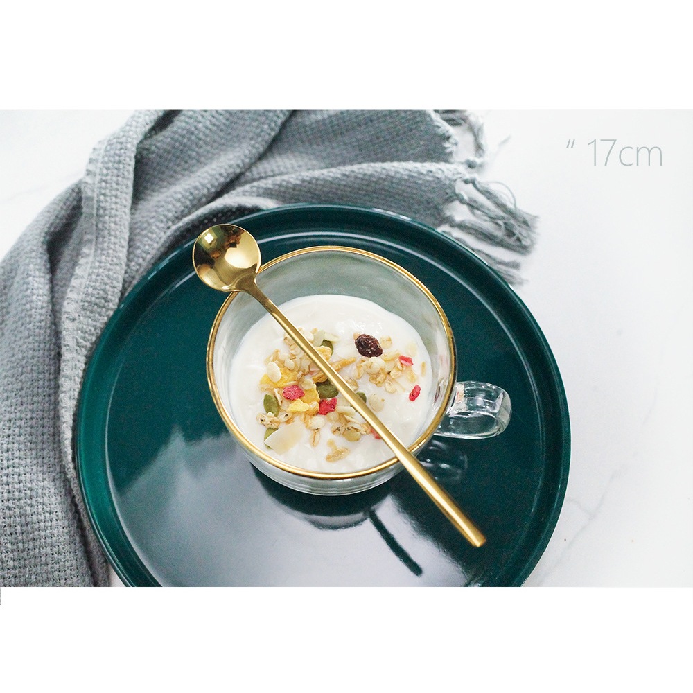 Thìa cafe đầu tròn inox 304 15cm phủ bóng 2 màu sang trọng - hàng có sẵn. daisy.decor