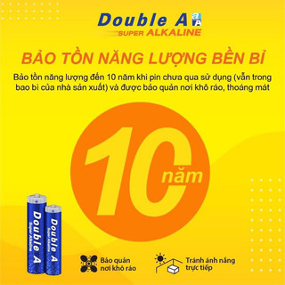 (Vỉ 2 viên) Pin AA - AAA Double A Super Alkaline