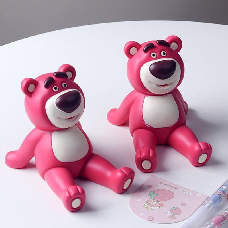 Giá Đỡ Điện Thoại / Máy Tính Bảng Hình Gấu Hồng Dễ Thương