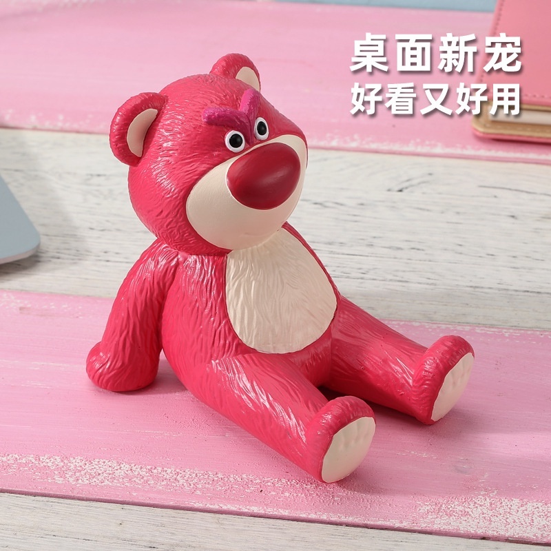 Giá Đỡ Điện Thoại / Máy Tính Bảng Hình Gấu Hồng Dễ Thương