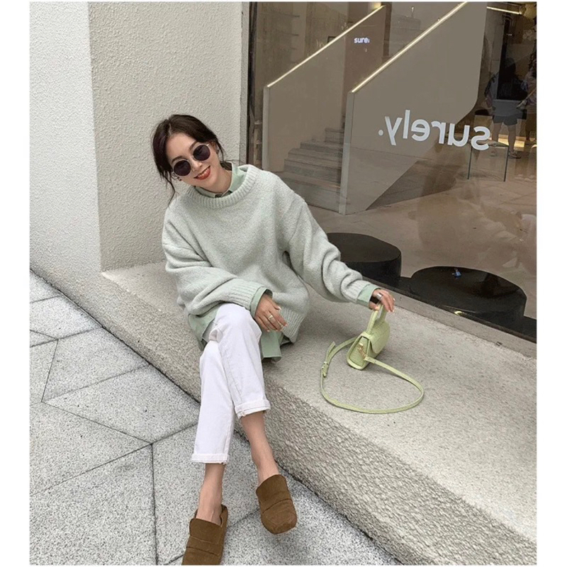 Áo len Zr màu mint