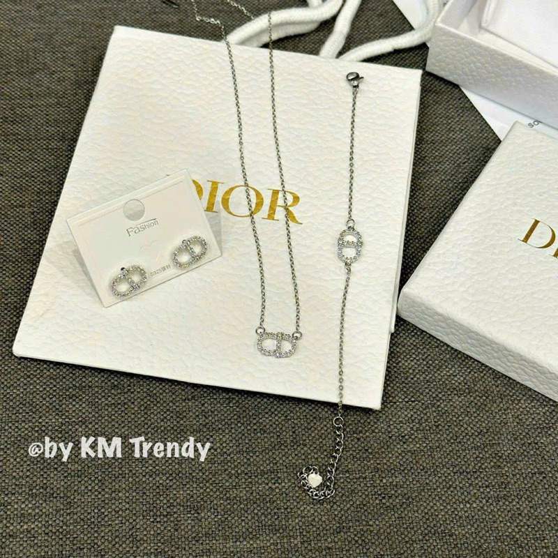 Bộ trang sức CD đính đá hàng TITAN bền màu bảo hành đá sáng Shop chavi