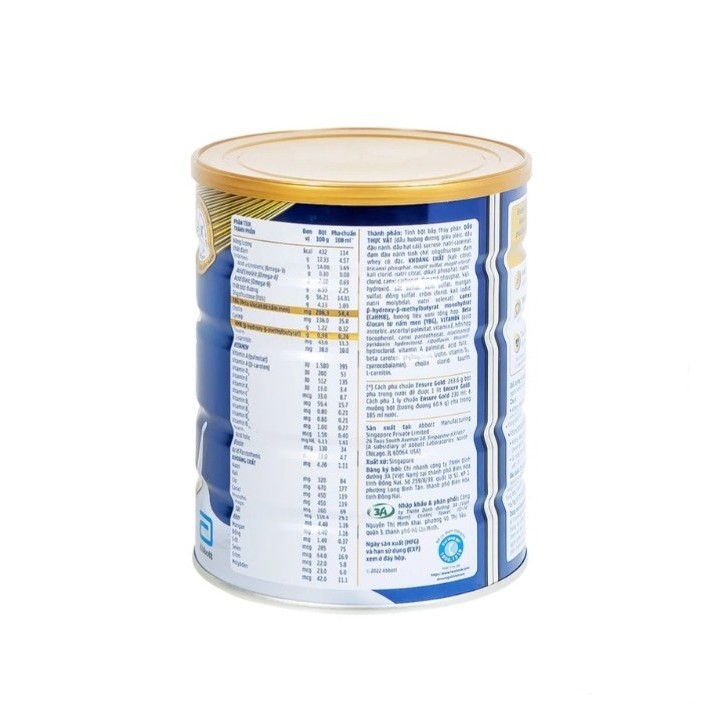 COMBO 4 LON Ensure 850g hương Vani date 2025