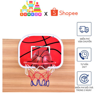 Bộ bóng rổ mini treo tường cho bé có tặng kèm bóng và bơm hơi, phát triển chiều cao và tăng khả năng vận động cho bé