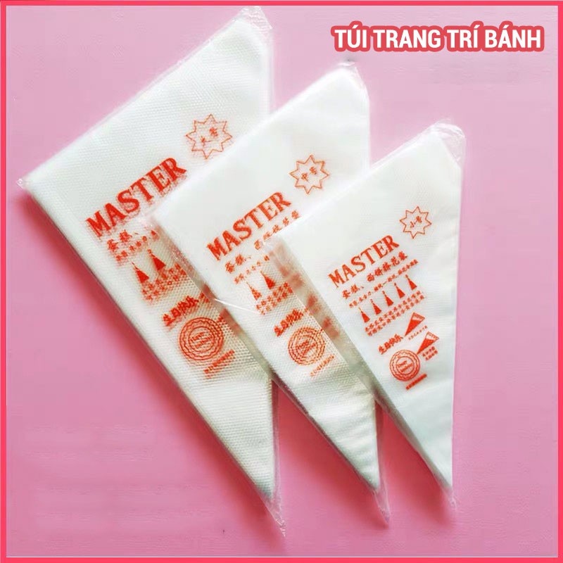 Túi Bắt Kem Nilong 3 Kích Cỡ Túi Trang Trí Bánh Kem Cookie Bộ Dụng Cụ Làm Bánh 100 Cái