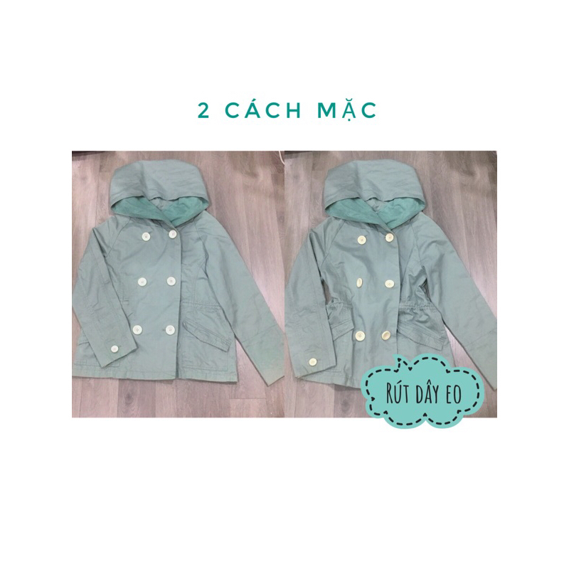 Áo khoác kaki mềm màu xanh mint bạc hà