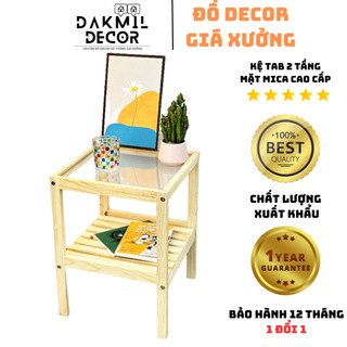 Kệ đầu giường ,tab đầu giường, mặt kính 2 tầng mặt mica cao cấp