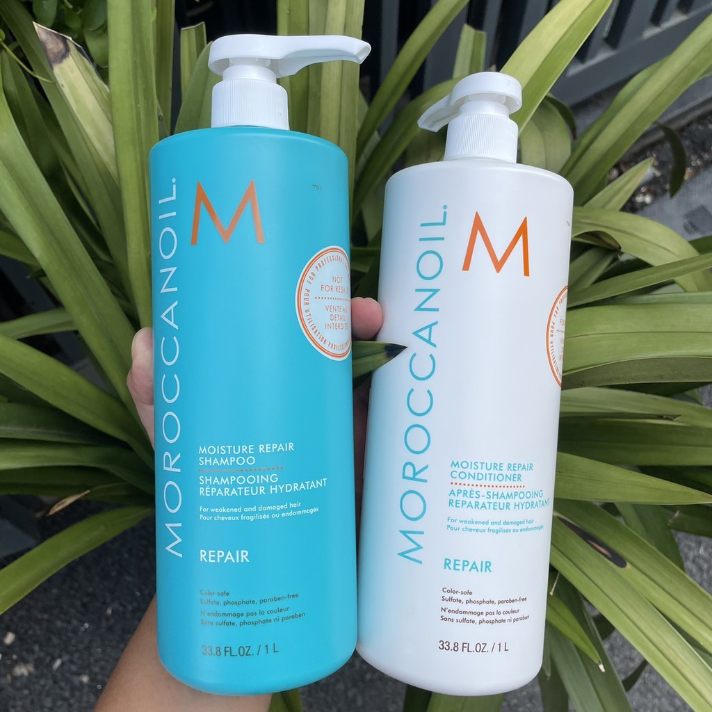 MOROCCANOIL - Cặp Dầu Gội Dầu Xả Dưỡng Ẩm Sâu Phục Hồi Tóc Hư Tổn MOROCCANOIL 1000ml