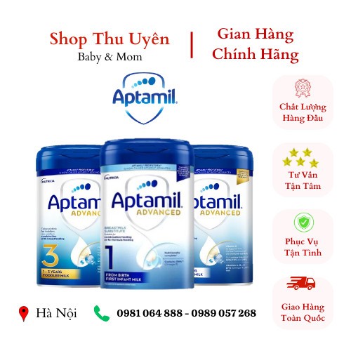 Sữa Aptamil Advanced Anh Lon 800g/Hộp 24 Thanh Nhập Khẩu Chính Ngạch Có Tem Phụ