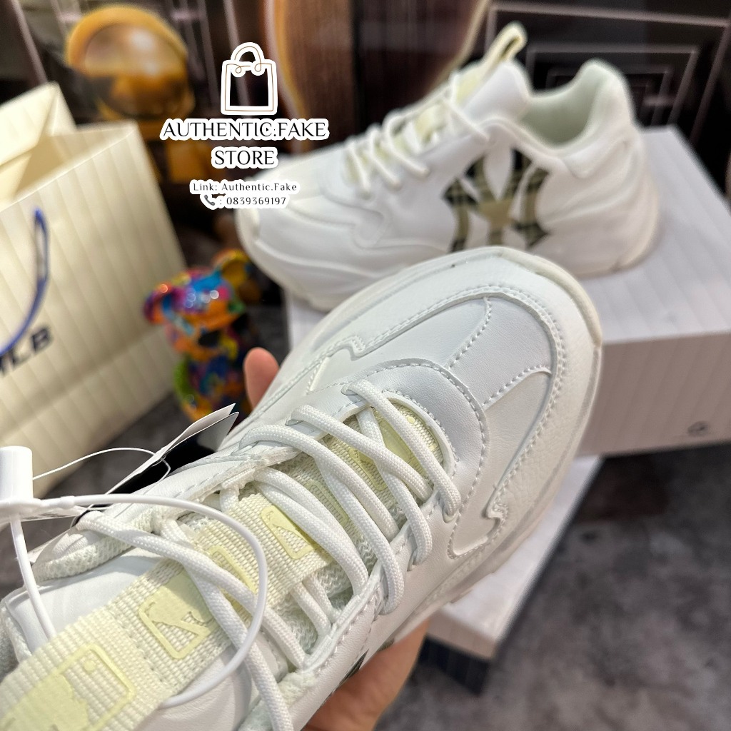 Giày Thể Thao MLB Chunky BigBall New York Họa Tiết Caro Mới 2023