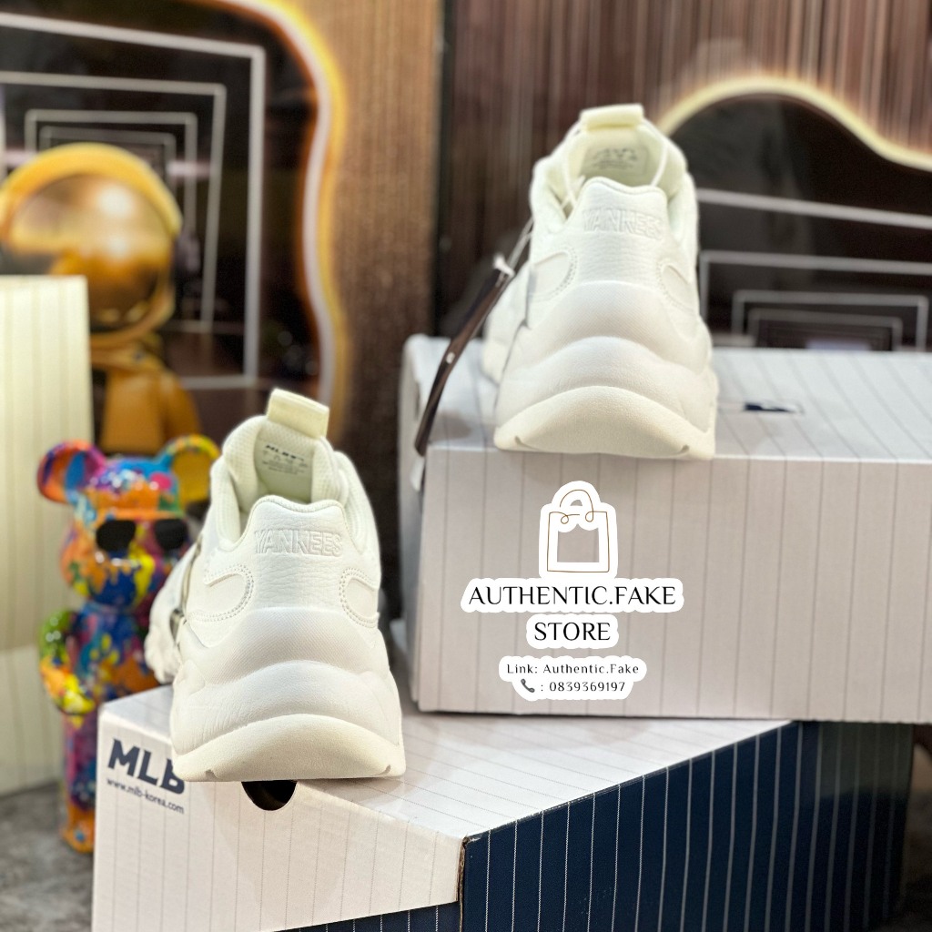 Giày Thể Thao MLB Chunky BigBall New York Họa Tiết Caro Mới 2023