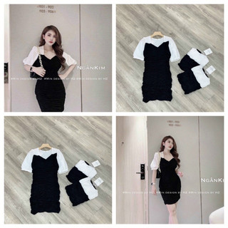 Đầm đi tiệc bigsize 55-92 ký full 5 size, chất co dãn siêu mịn