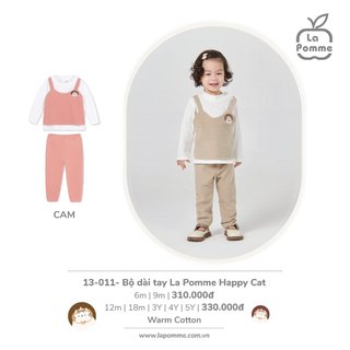 La pomme bộ dài tay la pomme happy cat aw2023