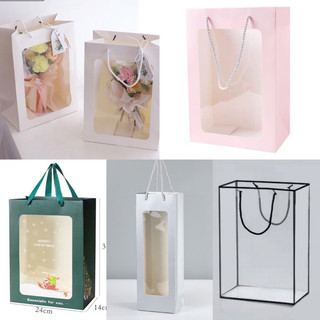 Túi đựng bó hoa,gấu,hộp quà size lớn 35*25*15cm - HN5