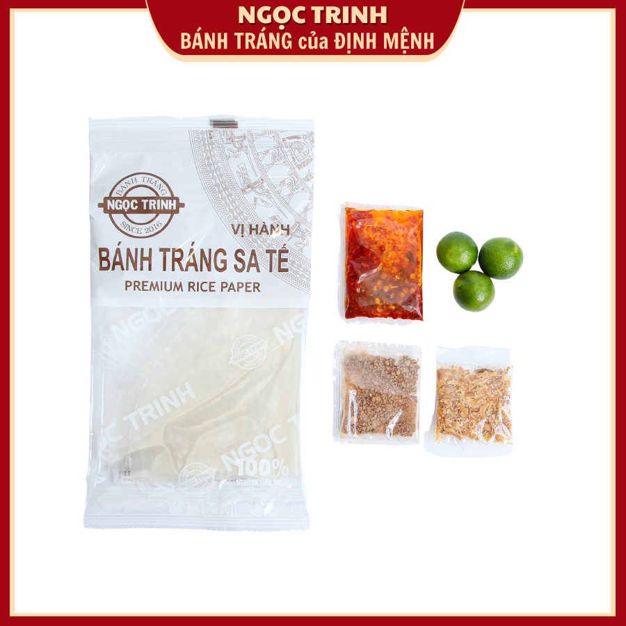 Bánh Tráng Phơi Sương  Trộn Sa Tế Hành Phi Loại Ngon Cao Cấp Thương Hiệu Bánh Tráng Ngọc Trinh