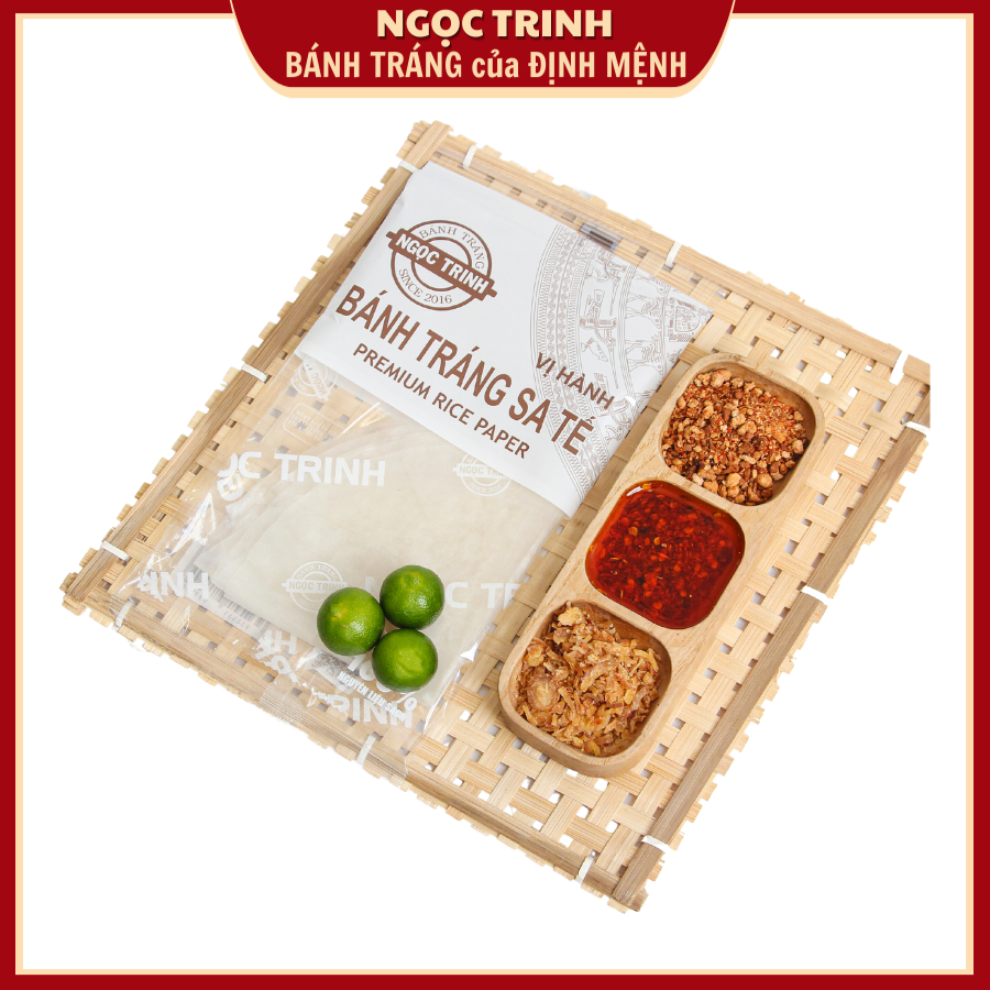 Bánh Tráng Phơi Sương  Trộn Sa Tế Hành Phi Loại Ngon Cao Cấp Thương Hiệu Bánh Tráng Ngọc Trinh