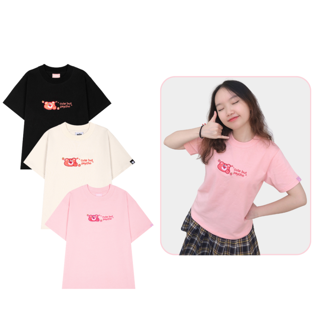 Áo Thun Baby Tee/Oversize Thêu Gấu Dâu 100%  Cotton Premium Unisex Local Brand Vải Chất Lượng Cao Cấp