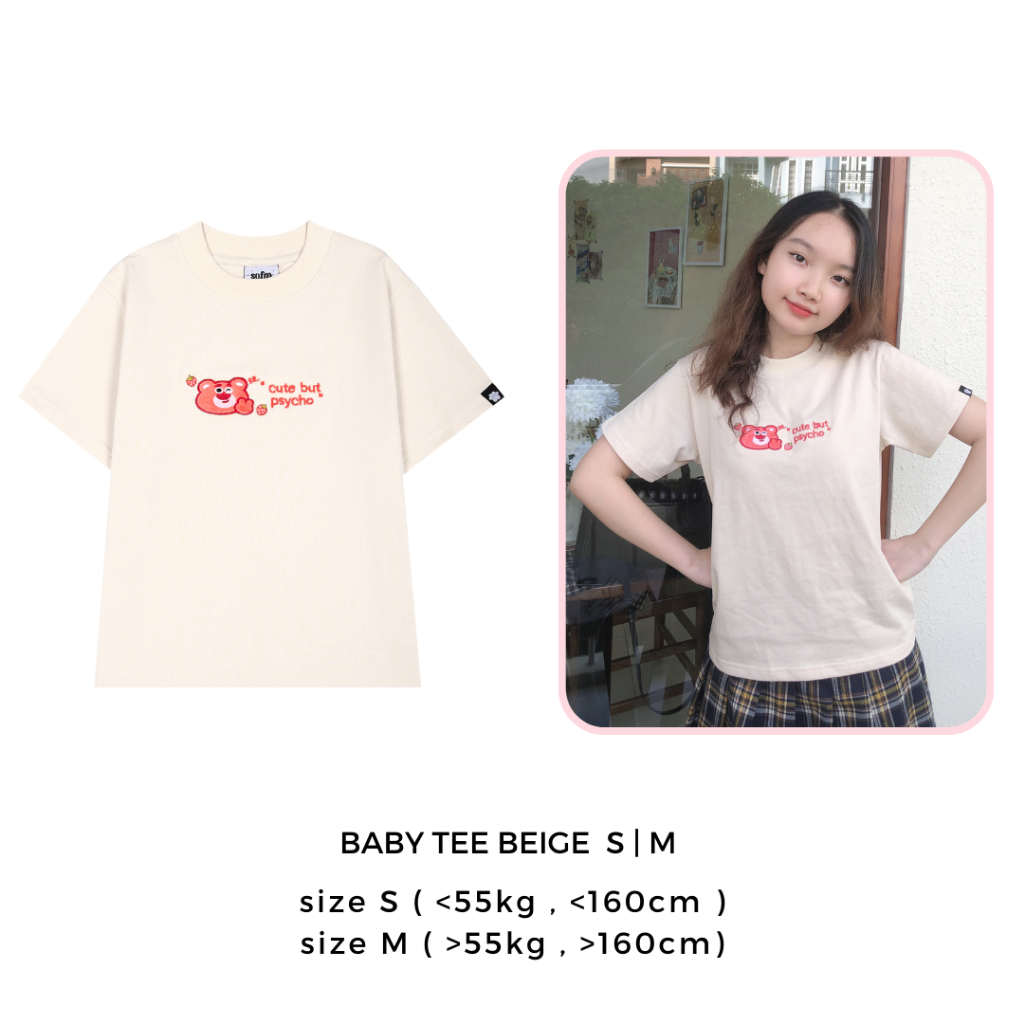 Áo Thun Baby Tee/Oversize Thêu Gấu Dâu 100%  Cotton Premium Unisex Local Brand Vải Chất Lượng Cao Cấp
