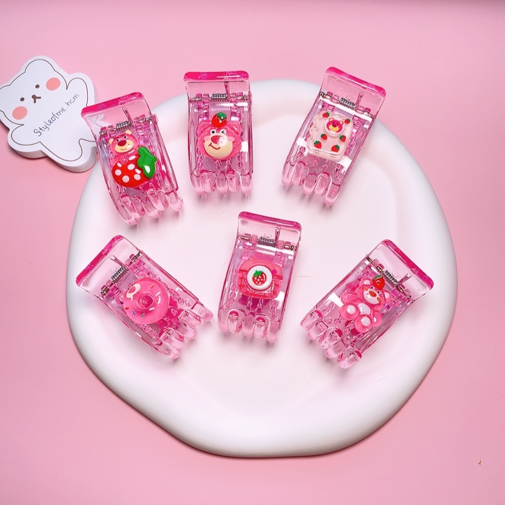 Kẹp Tóc Càng Cua 5 Răng Đính Sticker 3D Dễ Thương