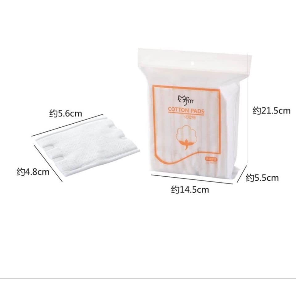 Bông tẩy trang 222 miếng 3 lớp Cotton Pads, không sơ, mềm mịn, siêu thấm hút, bông tẩy trang 222 miếng