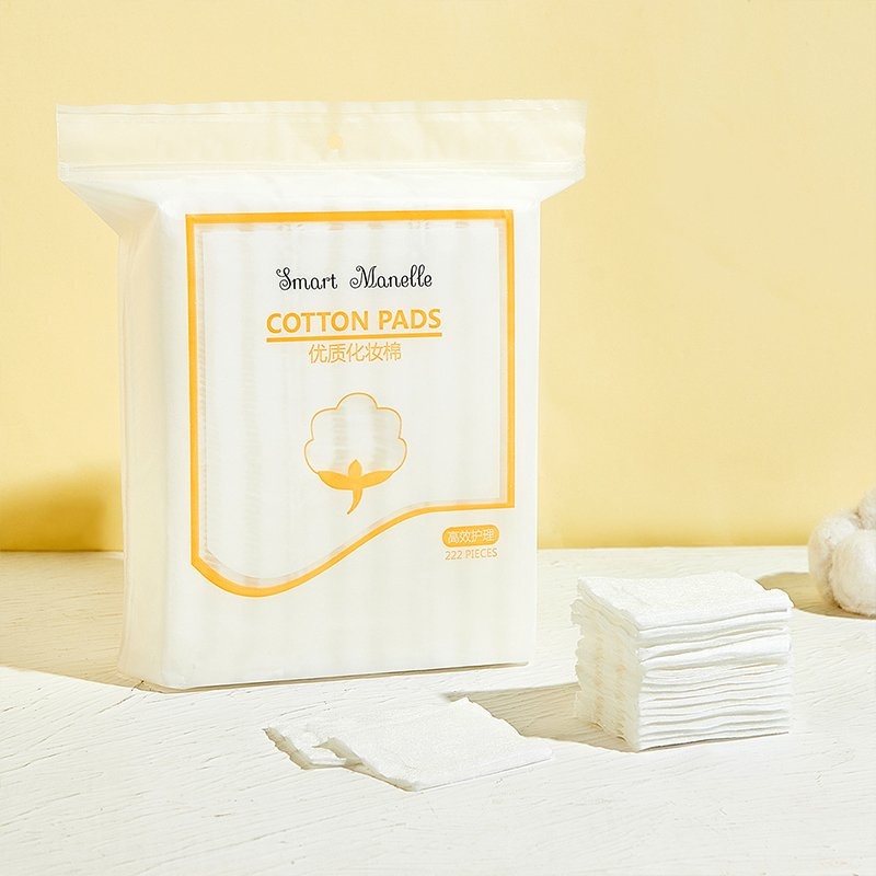 Bông tẩy trang 222 miếng 3 lớp Cotton Pads, không sơ, mềm mịn, siêu thấm hút, bông tẩy trang 222 miếng