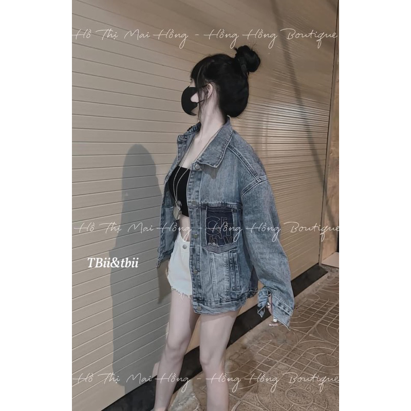 Áo khoác jean túi chữ siu hot loại 1