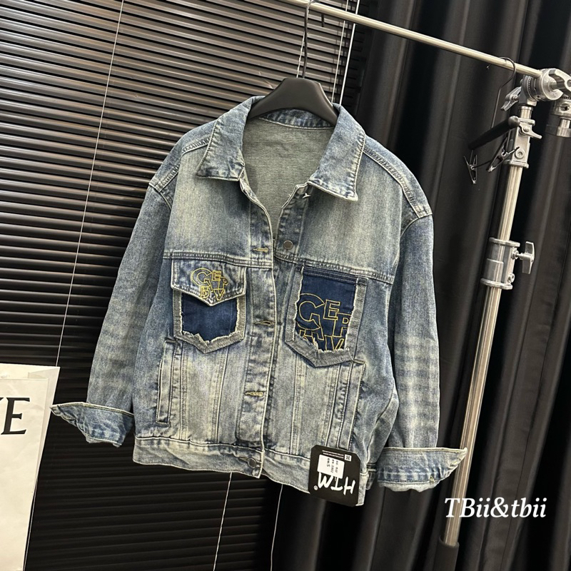 Áo khoác jean túi chữ siu hot loại 1